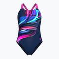 Strój pływacki jednoczęściowy damski arena Bloom Swim Pro Back Lb multi navy/navy/shocking pink