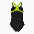Strój pływacki jednoczęściowy dziecięcy arena Sound Track Swim Pro Back black/artic lime 2