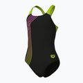 Strój pływacki jednoczęściowy dziecięcy arena Sound Track Swim Pro Back black/artic lime 4