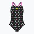 Strój pływacki jednoczęściowy dziecięcy arena Multiple Dot Swim Pro Back multi black/orchid