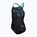 Strój kąpielowy jednoczęściowy dziecięcy arena Kikko Swim Pro Back black/water 3