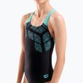 Strój kąpielowy jednoczęściowy dziecięcy arena Kikko Swim Pro Back black/water 8