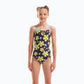 Strój pływacki jednoczęściowy dziecięcy arena Spring Lightdrop Back plum multi/water 5