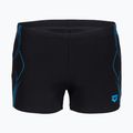 Bokserki pływackie męskie arena Graphic Swim Short black/turquoise