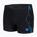 Bokserki pływackie męskie arena Graphic Swim Short black/turquoise 3