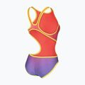 Strój pływacki jednoczęściowy damski arena One Shaded Print Tech One Back bright coral royal multi/soft green 4