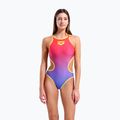 Strój pływacki jednoczęściowy damski arena One Shaded Print Tech One Back bright coral royal multi/soft green 5