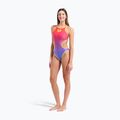Strój pływacki jednoczęściowy damski arena One Shaded Print Tech One Back bright coral royal multi/soft green 6