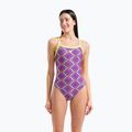 Strój pływacki jednoczęściowy damski arena Floral Challange Back violet multi/artic lime
