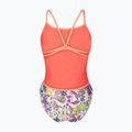 Strój pływacki jednoczęściowy damski arena Painting Lace Back multi/bright coral 2