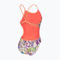 Strój pływacki jednoczęściowy damski arena Painting Lace Back multi/bright coral 4