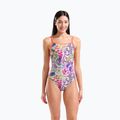 Strój pływacki jednoczęściowy damski arena Painting Lace Back multi/bright coral 5