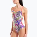 Strój pływacki jednoczęściowy damski arena Painting Lace Back multi/bright coral 8