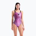 Strój pływacki jednoczęściowy damski arena Peacock Swim Pro Back multi pink/black