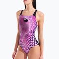Strój pływacki jednoczęściowy damski arena Peacock Swim Pro Back multi pink/black 4
