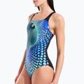 Strój pływacki jednoczęściowy damski arena Peacock Swim Pro Back multi green/black 4