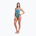 Strój pływacki jednoczęściowy damski arena Snake Skin Challenge blue cosmo multi/blue cosmo 6