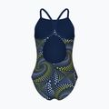 Strój kąpielowy jednoczęściowy dziecięcy arena Fireflow Lightdrop Back navy/team navy yellow 2