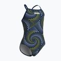 Strój kąpielowy jednoczęściowy dziecięcy arena Fireflow Lightdrop Back navy/team navy yellow 4