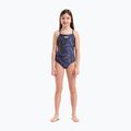 Strój kąpielowy jednoczęściowy dziecięcy arena Fireflow Lightdrop Back navy/team navy yellow 6