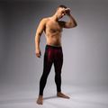 Legginsy treningowe męskie Venum Tactical XT Spats black/burgundy/gold 2