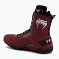 Buty bokserskie Venum Elite Boxing wine lees/silver logo 3