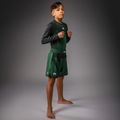 Spodenki treningowe dziecięce Venum Attack Kids Fightshorts forest green/off white 2