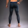 Legginsy treningowe męskie Venum Thunder Dragon Spats Black/Royal Blue 3