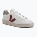 Buty męskie VEJA V-12 Leather white/marsala/nautico