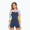 Pianka do pływania damska ROXY 2/2 mm Syncro Back Zip Springsuit Qlock jet gry/coral flme/temple gold 6