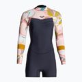 Pianka do pływania damska ROXY 2/2 mm Syncro Back Zip Springsuit Qlock jet gry/coral flme/temple gold 2