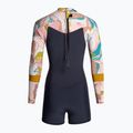 Pianka do pływania damska ROXY 2/2 mm Syncro Back Zip Springsuit Qlock jet gry/coral flme/temple gold 3