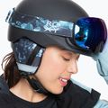 Gogle snowboardowe damskie ROXY Popscreen Cluxe true black akio/sonar ml revo blue 8