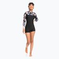 Pianka do pływania damska ROXY 2 mm Swell Series Back Zip Springsuit Qlock anthracite paradise found s 2