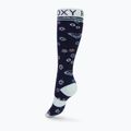 Skarpety snowboardowe dziecięce ROXY Frosty medieval blue neo logo 2