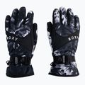 Rękawice snowboardowe damskie ROXY Jetty true black future flower 3