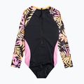 Strój kąpielowy jednoczęściowy dziecięcy ROXY Active Joy antracite zebra jungle girl 2