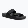 Klapki męskie Quiksilver Rivi Leather Double Adjust black 1