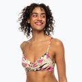Góra od stroju kąpielowego ROXY Printed Beach Classics Wrap anthracite palm song s 2