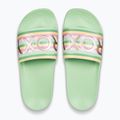 Klapki damskie ROXY Slippy II green stripe 2