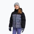 Kurtka snowboardowa dziecięca ROXY Snowyhill Printed Puffy true black wildin out rg