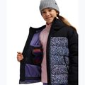Kurtka snowboardowa dziecięca ROXY Snowyhill Printed Puffy true black wildin out rg 5