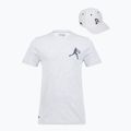 Koszulka męska + czapka Lacoste TH1044 silver chine/ navy blue