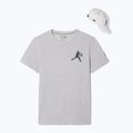 Koszulka męska + czapka Lacoste TH1044 silver chine/ navy blue