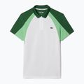 Koszulka polo tenisowa męska Lacoste Polo DH8963 white/liamone green 5