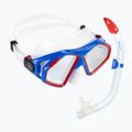 Zestaw do snorkelingu Aqualung Hawkeye Combo white/blue/red