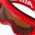 Gogle narciarskie dziecięce Alpina Piney red matt/ orange 5