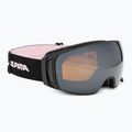 Gogle narciarskie Alpina Double Jack Mag Q-Lite black/rose matt/mirror black