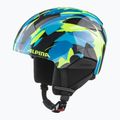 Kask narciarski dziecięcy Alpina Pizi neon blue/green gloss 6