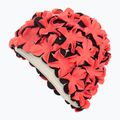 Czepek pływacki damski Fashy Flowers red/black